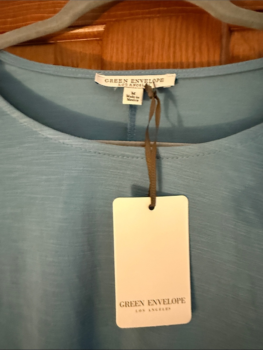 Green Envelope Light Blue Short Sleeve Tee - Picture 2 of 5